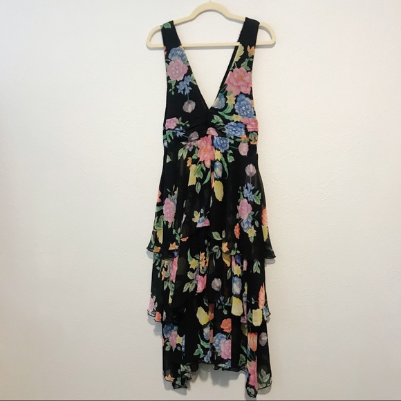 Topshop Freida Floral Pinafore Maxi Dress tiered - Picture 7 of 12